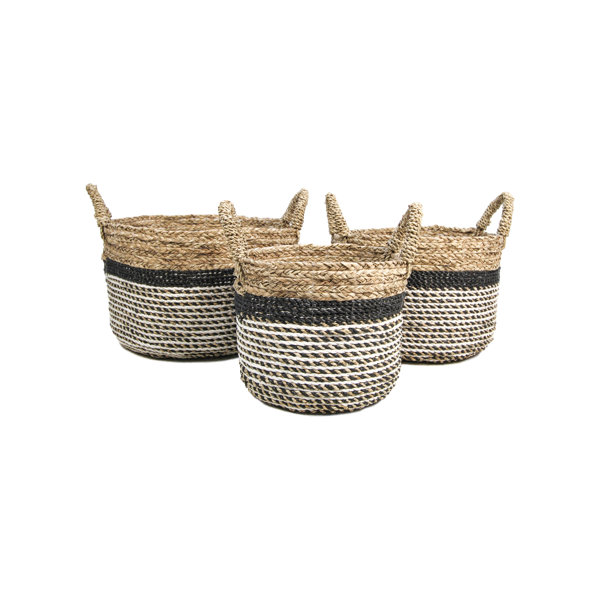 Sansibar Home 3-tlg. Korb-Set aus Korbgeflecht | Wayfair.de